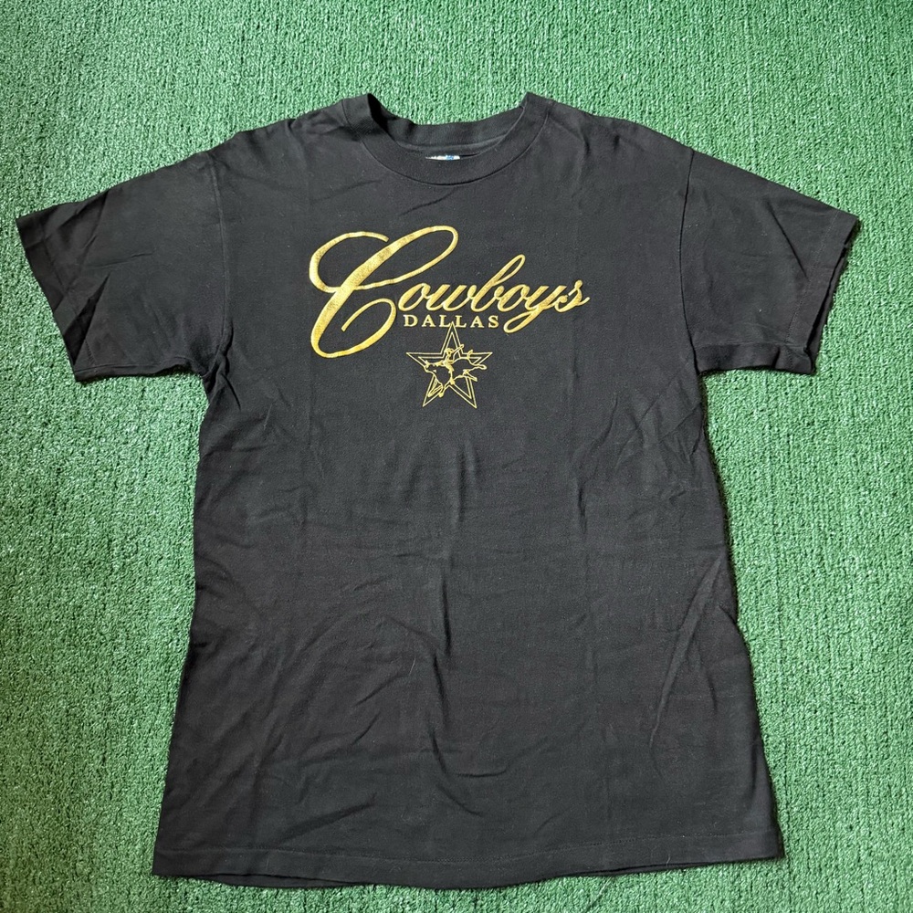 Vintage 90s Single Stitch Puff Print Cowboys Dallas Shirt - Medium